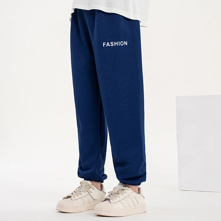 3/1 Stück vier Jahreszeiten Kinder einfarbige Buchstaben lässige Sporthose für Jungen und Mädchen modische und vielseitige Harun-Hose – Detail 4