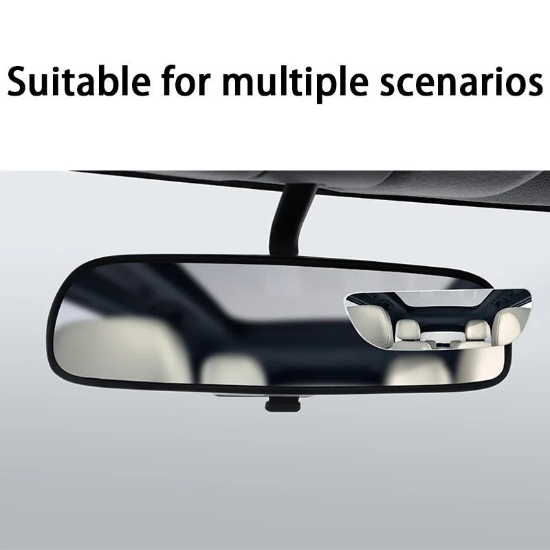 2PCS 360 Degree Adjustable Angle HD Glass Blind Spot Mirrors Car Rearview Mirrors Frameless Wide-angle Rearview Auxiliary Mirror