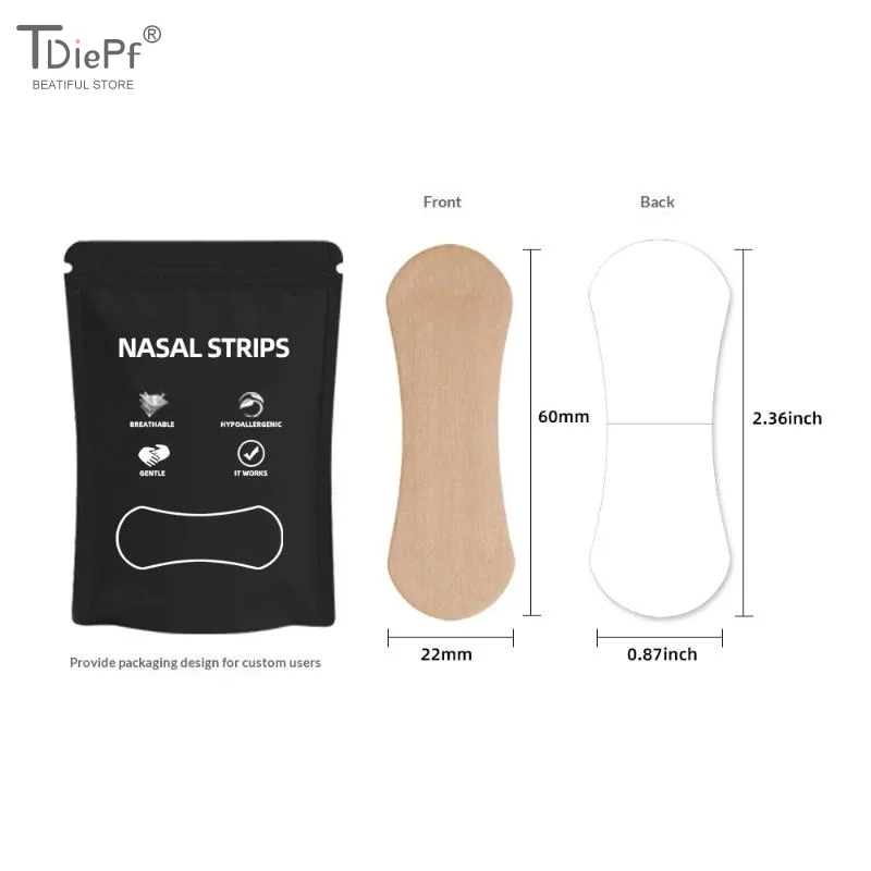 Spunlace Non-Woven Fabric Nasal Strips Improved Nasal Ventilation For Night Sleeping Anti Snoring Strips Reduce Snoring Or Adult