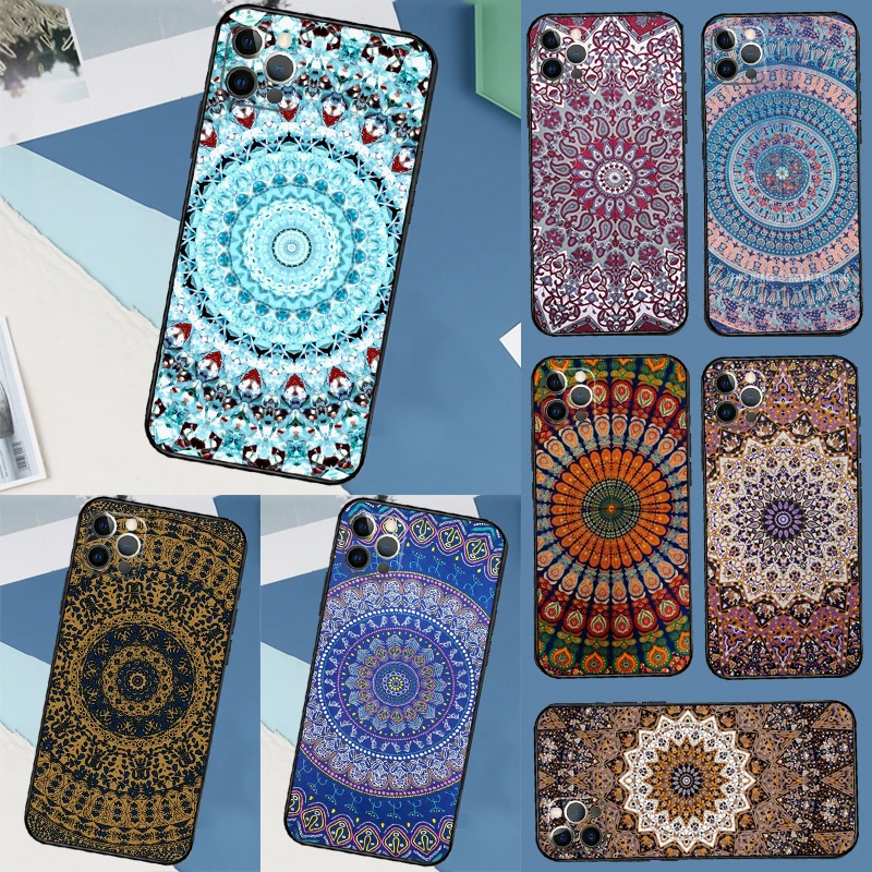 Indian Mandala Pattern Case For Samsung Galaxy S24 Ultra S21 S20 S22 S23 S25 S26 Ultra S10 Plus S25 FE Cover Coque