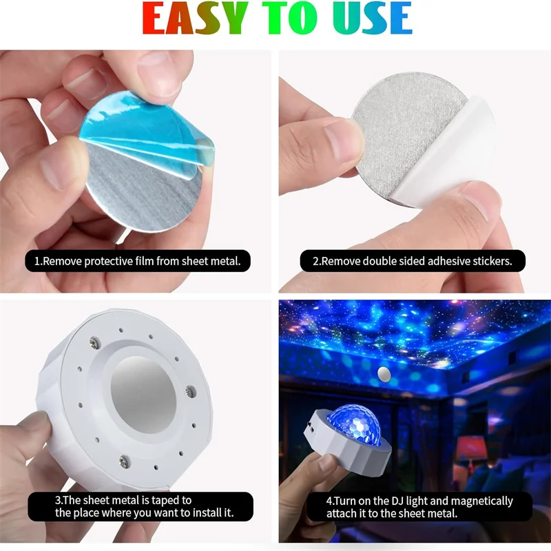 Bola de discoteca para coche, Mini bola de discoteca con batería recargable para música de coche, luces de discoteca multicolores activadas por sonido dentro de su coche