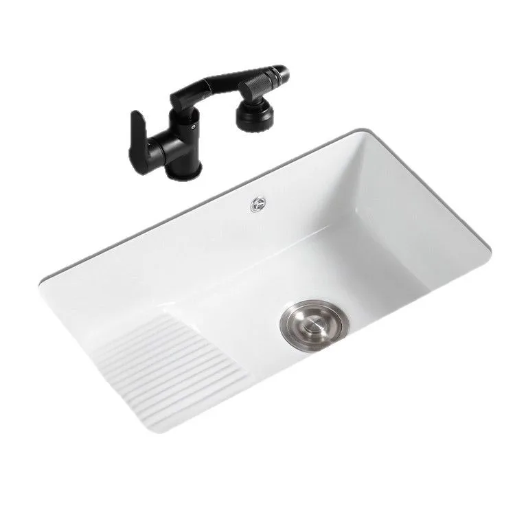 

Laundry basin household ceramic embedded, small deepened face wash basin single basin