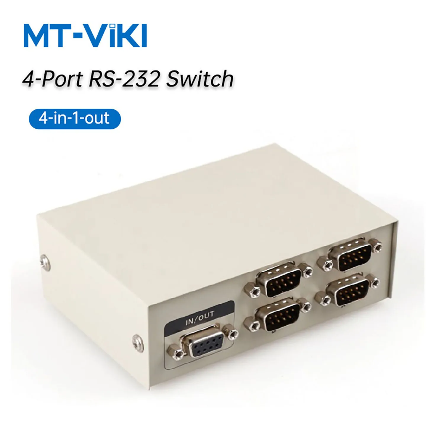 

MT-VIKI 4 Port RS232 Serial port switch DB9pin COM port Sharer Suitable For Computer Printer 4 in1out MT-232-4