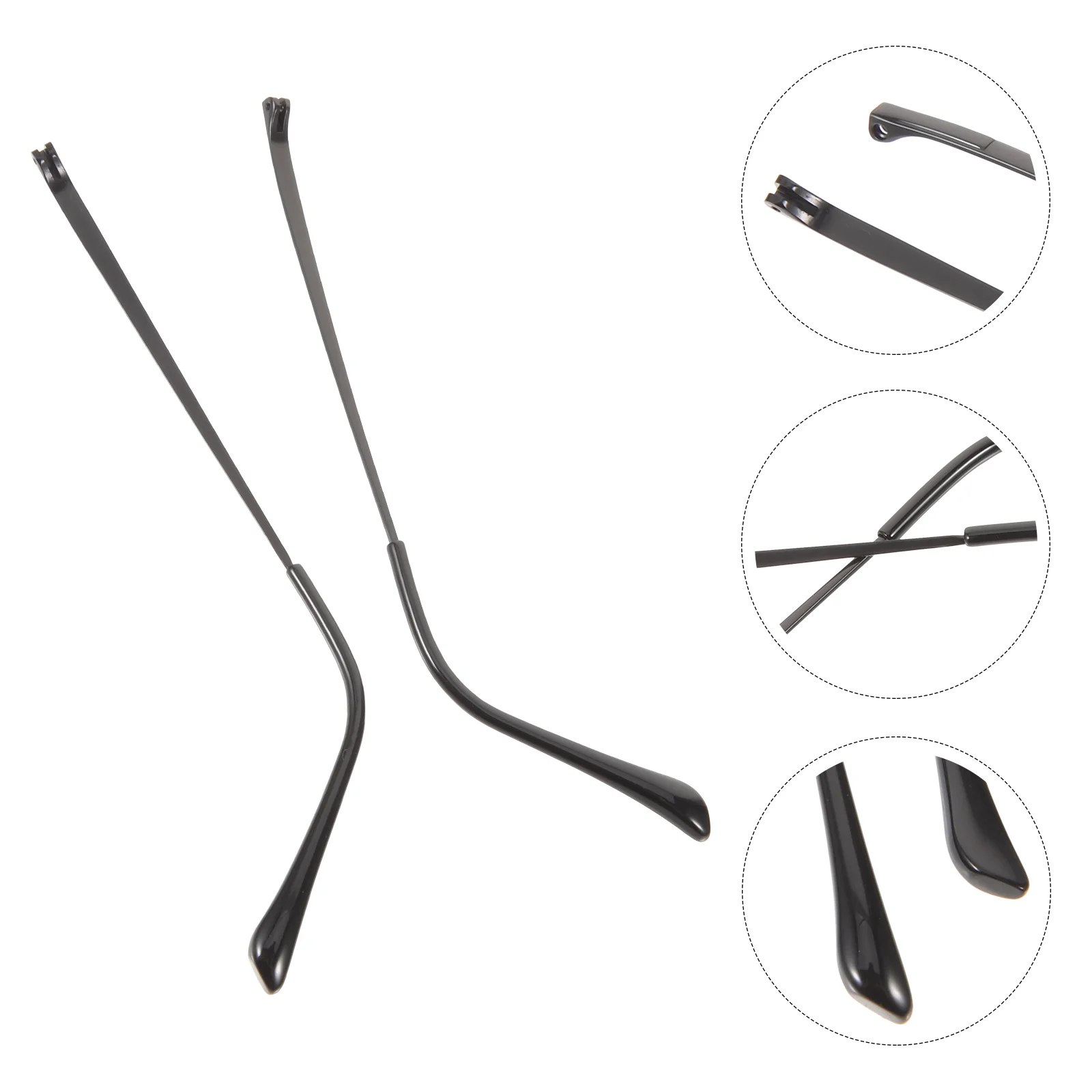 

2 Pcs Spectacle Legs Eyeglasses Repair Kit Replacement Temple Arm Sun Temples Metal Arms