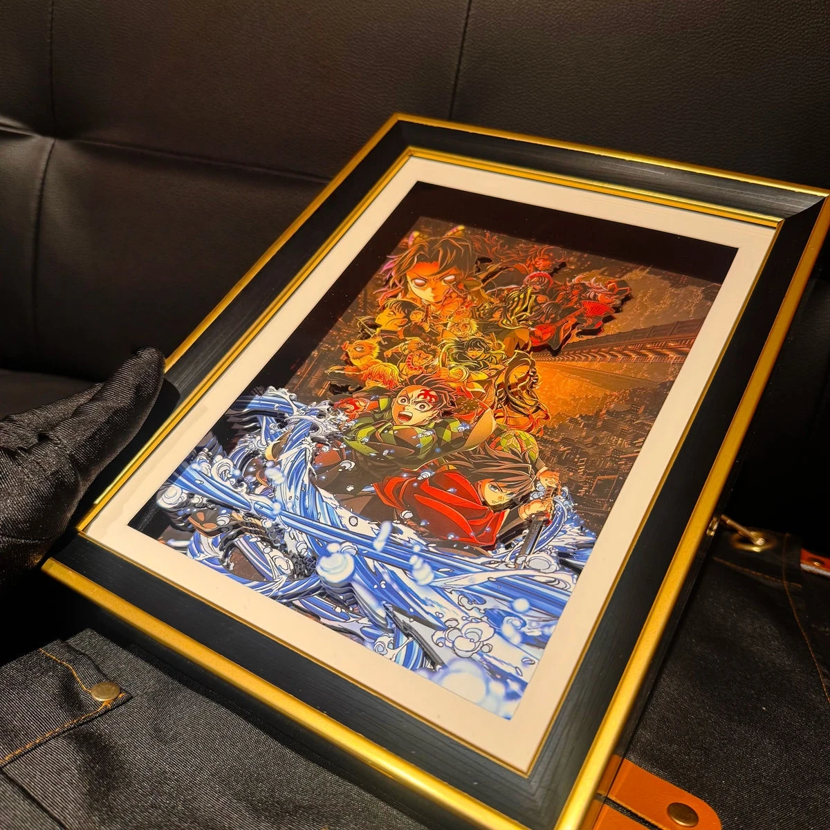 

Demon Slayer 3D вырезанная бумага картина Kimetsu no Yaiba бесконечный замок аниме персонажи настенное искусство домашний декор стола подарок на день рождения