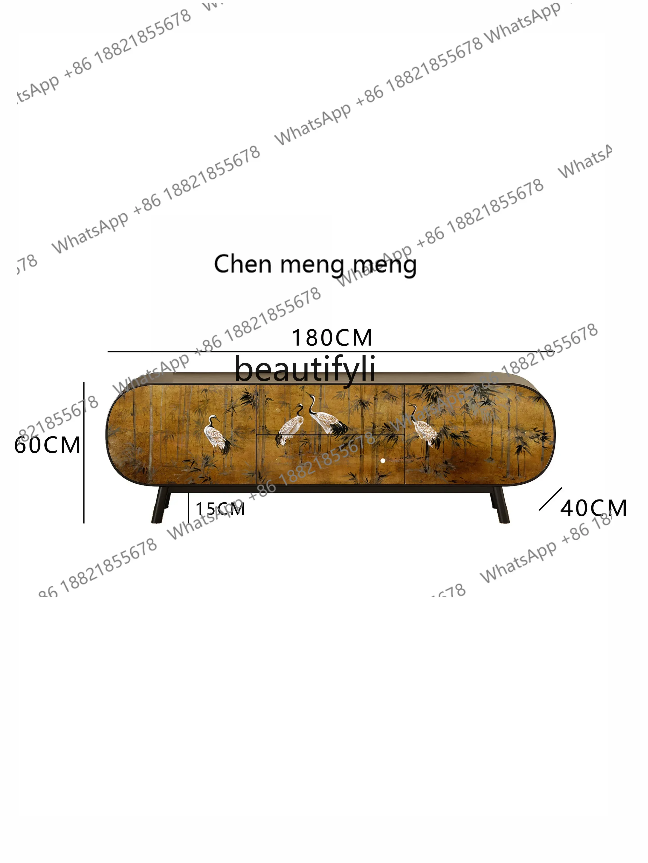 X 0R 중세풍 원목 TV 캐비닛 프랑스식 현관 장식장 침실 수납장 R