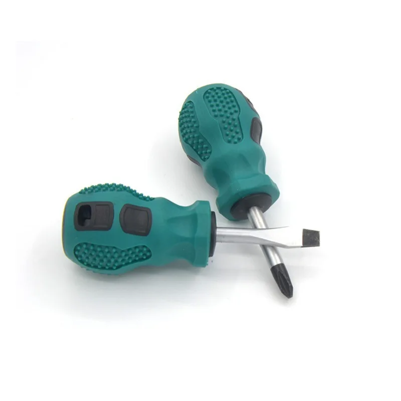 1PC Magnetic Screwdriver Rubber Handle 2 Shapes Phillips Slotted Screwdriver Head Magnetic Ring Screwdriver Set