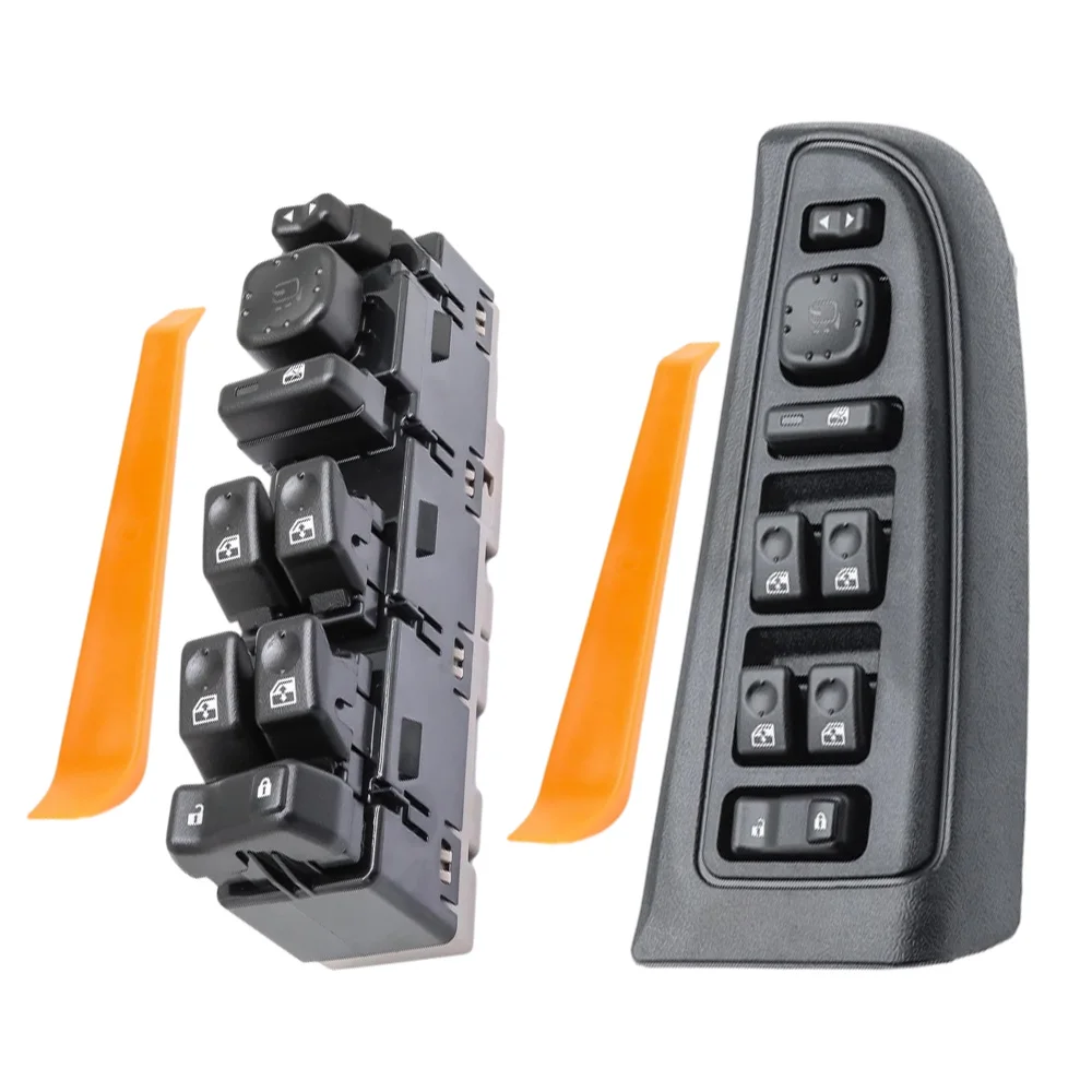 

Front Left Black Power Window Switch and Bezel for Hummer H2 2003-2007 62 Pins 15883429 Plastic and Metal