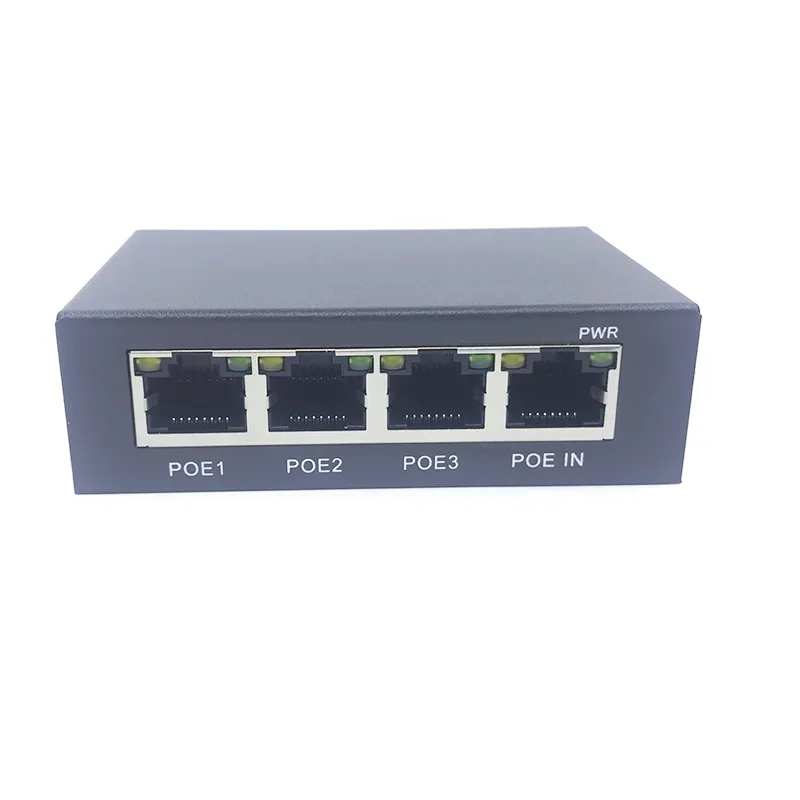 100Mbps POE-repeater is verdeeld in drie passieve standaard POE-switches, VLAN-repeaters, uitgebreide monitoring AP