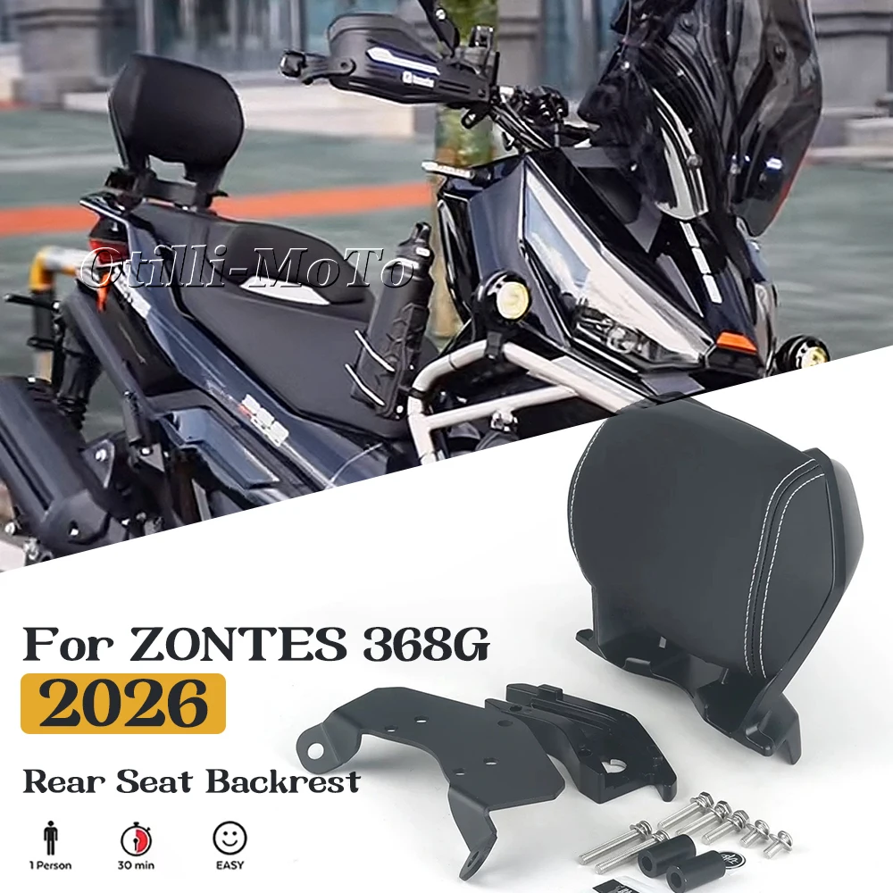 

New For ZONTES 368G 368 G 368-G 2026 Motorcycle Accessories Passenger Seat Rear Backrest Kit Passenger Back Seat Rest Pad