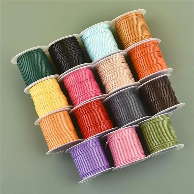 10m 1mm Leather Line Waxed Cord Cotton Nylon Thread Thread String Strap Necklace Rope For Jewelry Making DIY Bracelet Supplies