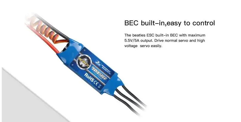 ZTW BEATLES 60A 70A  Electric Speed Controller ESC 2S-6S LIPO 5V/5A BEC SBEC for RC Airplane Rc Drone