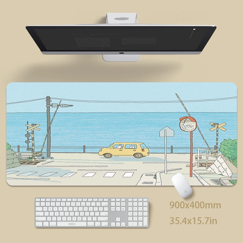 

Design Mouse Pad Cute Gaming Mousepad 400x900cm Large Keyboard Mats Kawaii Gamer Desk Mat Company Desk Pads For Gift Mousepads