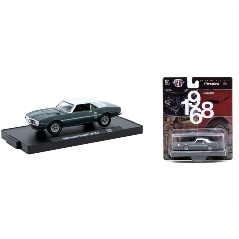 M2 Machines Escala 1:64 Aleación fundida a presión 1968 Pontiac Firebird 400 H.O. Juguetes Cars Modelo Clásicos Regalos para Adultos Recuerdo Exhibición Estática