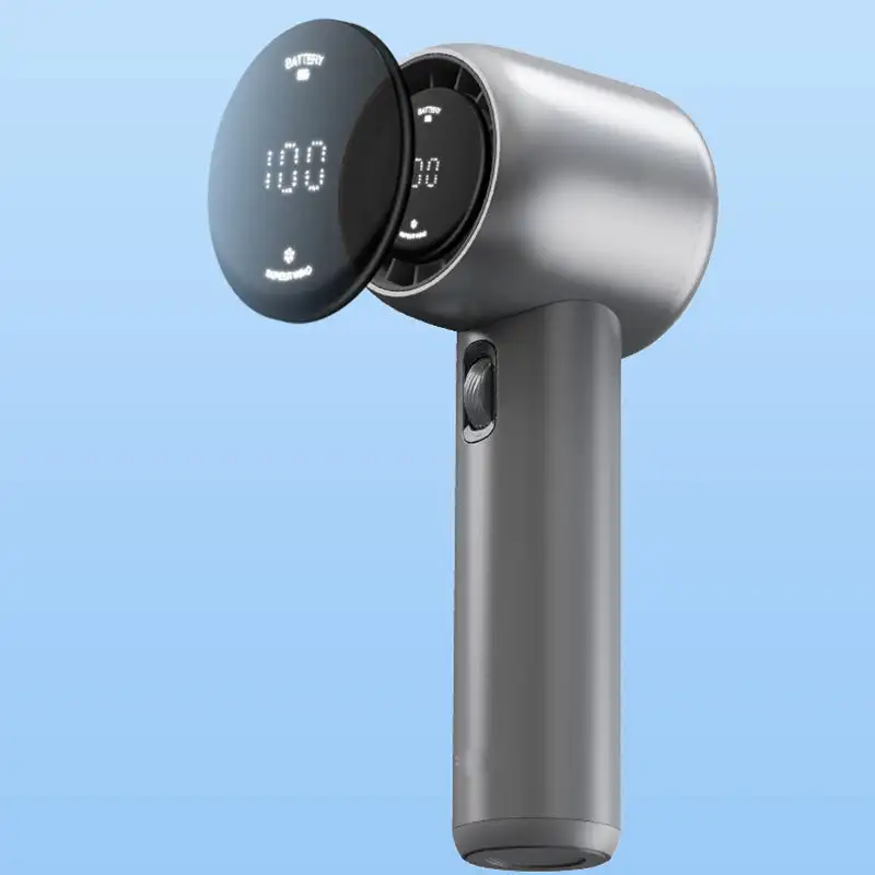 Mini Ventilador Portátil de Alta Velocidade Inteligente Display Digital m s Velocidade do Vento 16 mm Duto Ventilador Violento Portátil Secador de ar