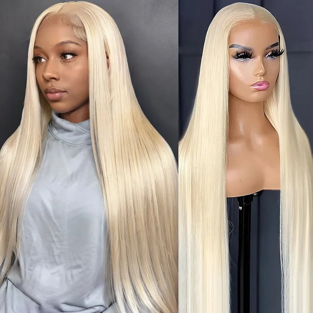 Straight 13x6 Lace Frontal Wig 13x4 30 40 Inch 613 Honey Blonde Lace Front Human Hair Brazilian 180 density For Black Women