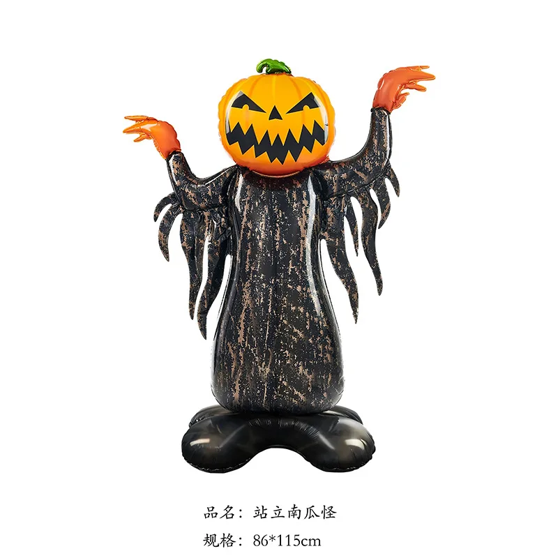 New 4D Halloween Balloon Stereo Balloon Column Halloween Tree Witch Tombstone Base Stand Aluminum Film South