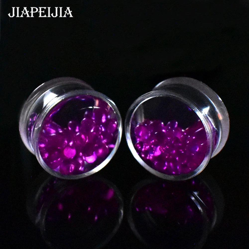 Colored Balls Acrylic Ear Tunnels Gauges and Plugs Ear Expander Studs Stretching Ear Piercing Earring 8-30mm