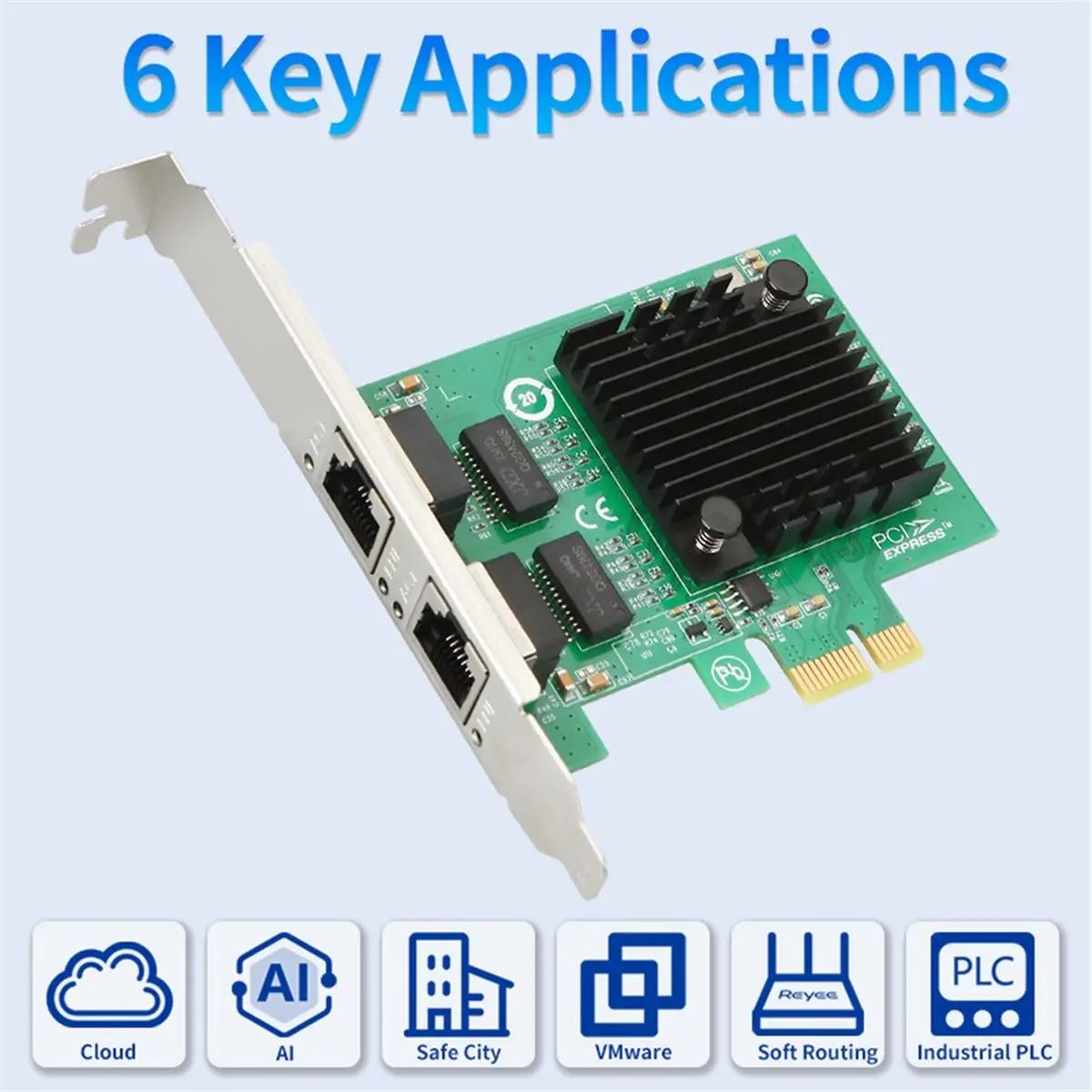2026 New PCIe X1 to 2 Port Gigabit Ethernet Network Card Adapter for Desktop PC 10/11, and Linux