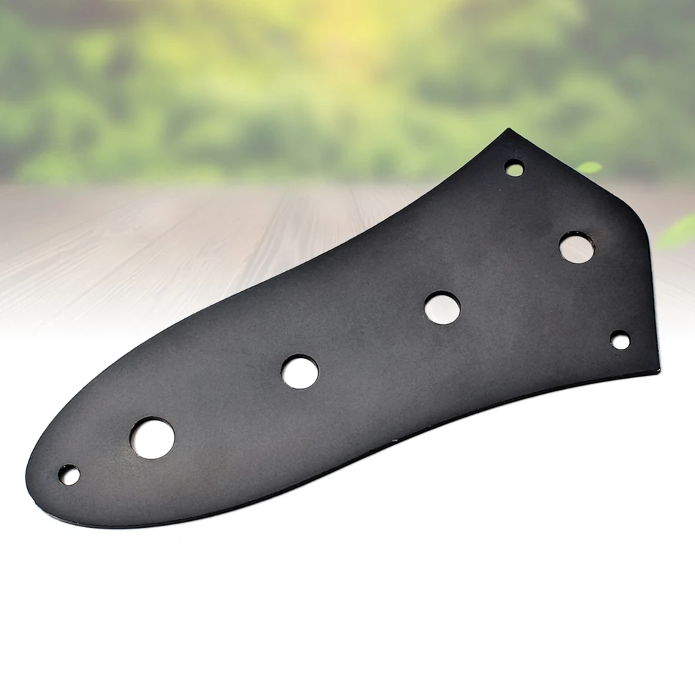 

Iron Plate Electric Guitar Control Vintage Style 4 Hole Black for Bass Replacement