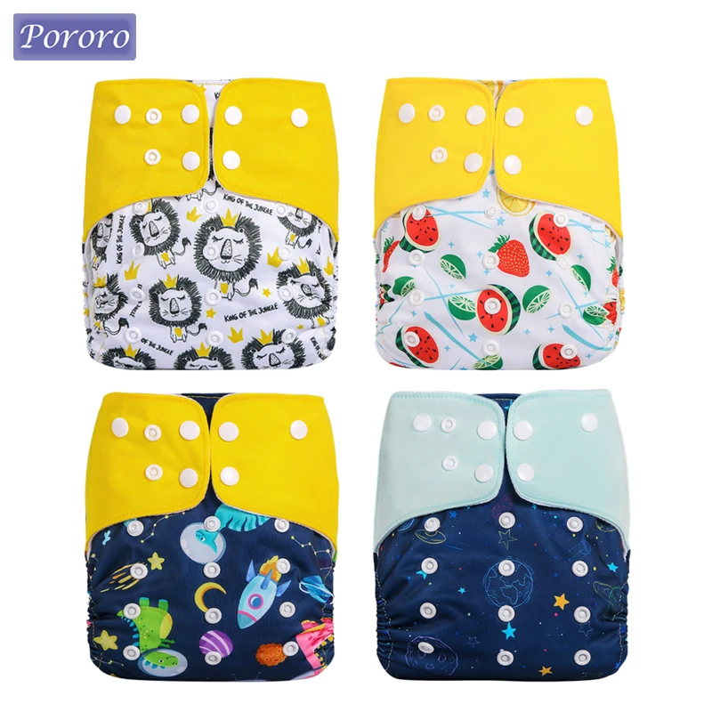 

Baby Cloth Diaper Eco-Friendly Reusable Adjustable Diapers Washable Cloth Nappy Cover with One Opening Fit 3-15kg Baby