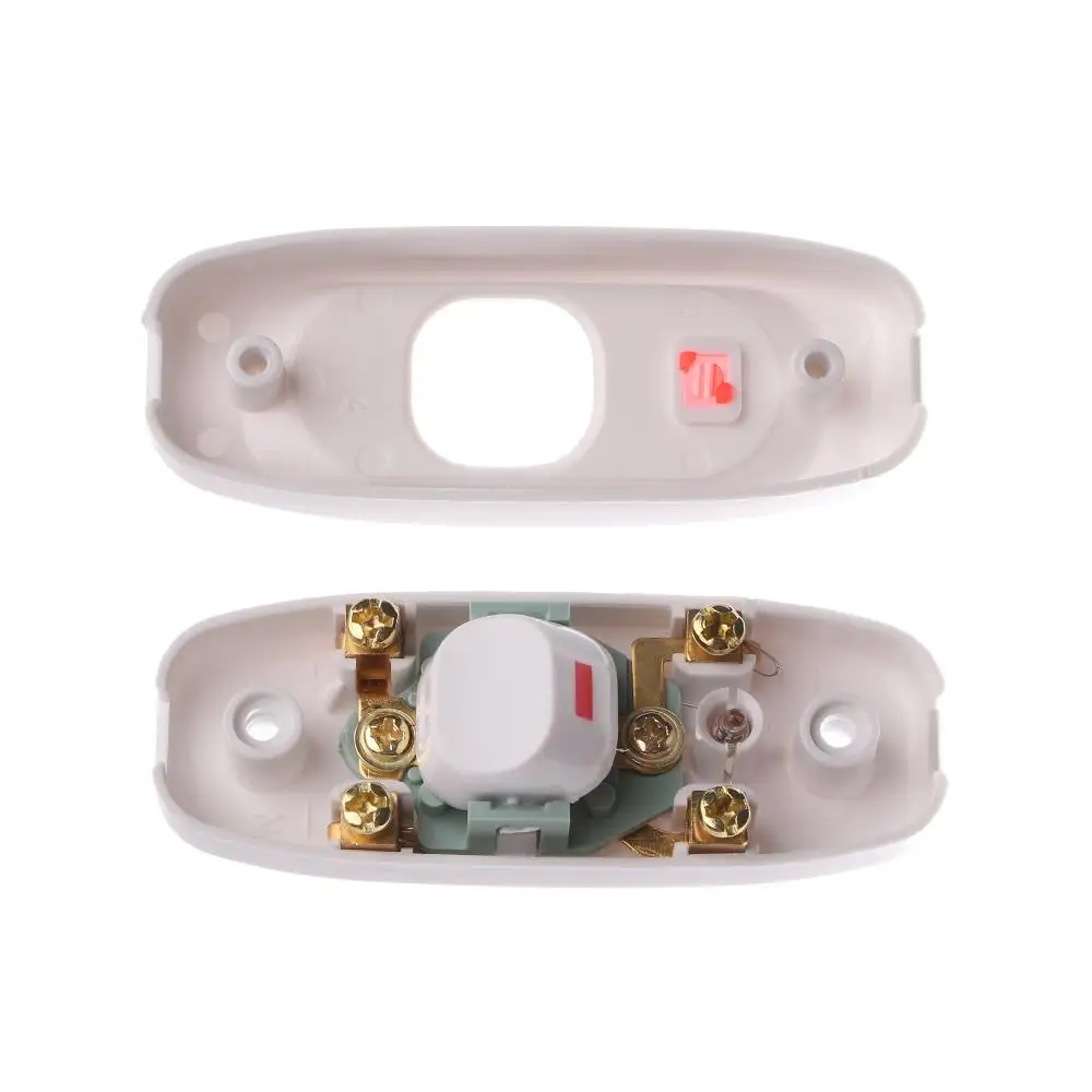 تغذية من خلال ضوء مكتب تشغيل/إيقاف أسود 10A 110 250V مفتاح سلك مؤشر LED مضمن