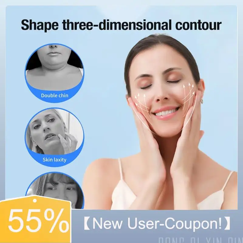 A60T新型フェイススリミングデバイス 顎フェイスマッサージャー 振動ベルト 温熱圧縮 パーソナルケア用