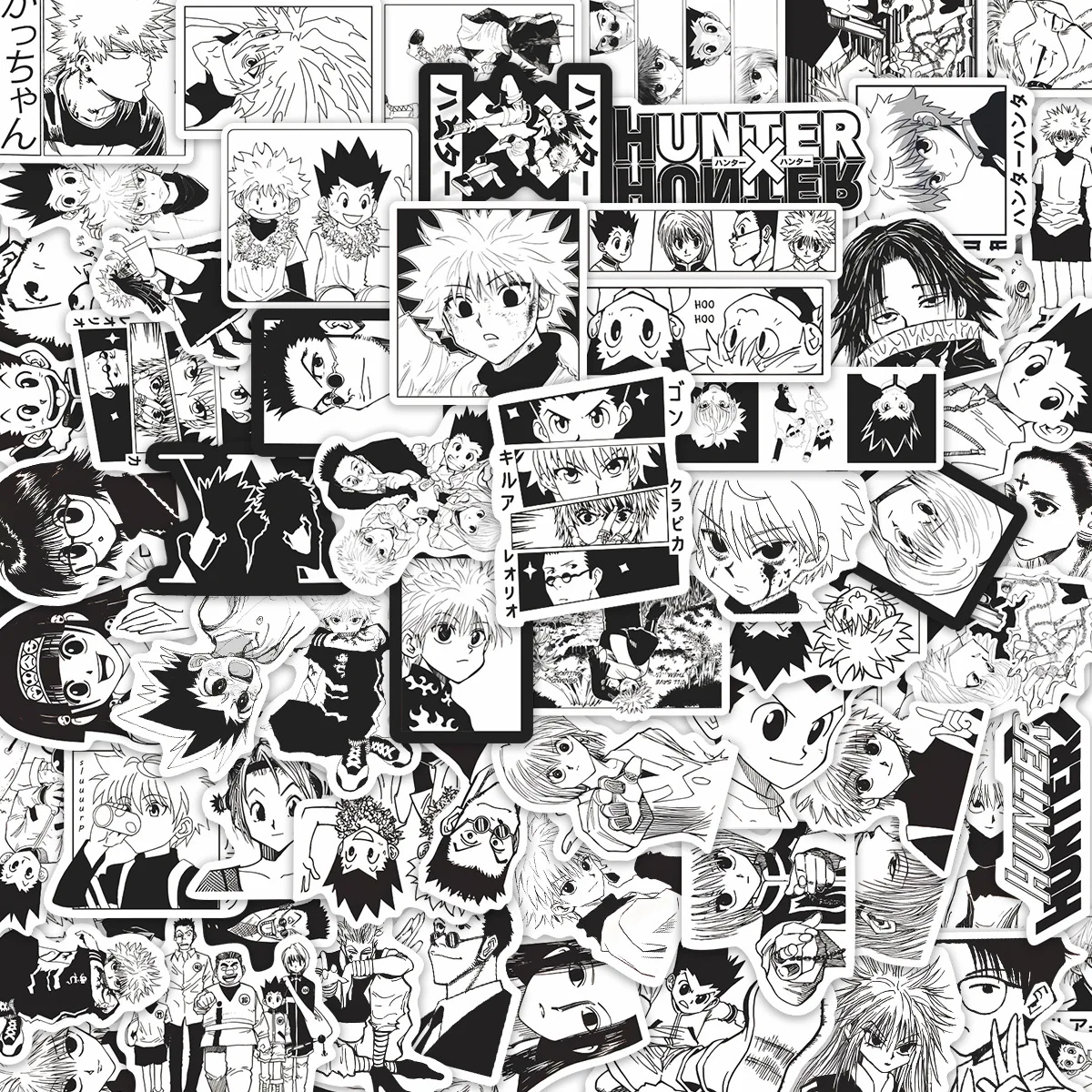 68Pcs Anime Hunter X Hunter Stickers Gon Freecss Killua Zoldyck DIY Stickers Skateboard Motorcycle Suitcase Phone Laptop Decals