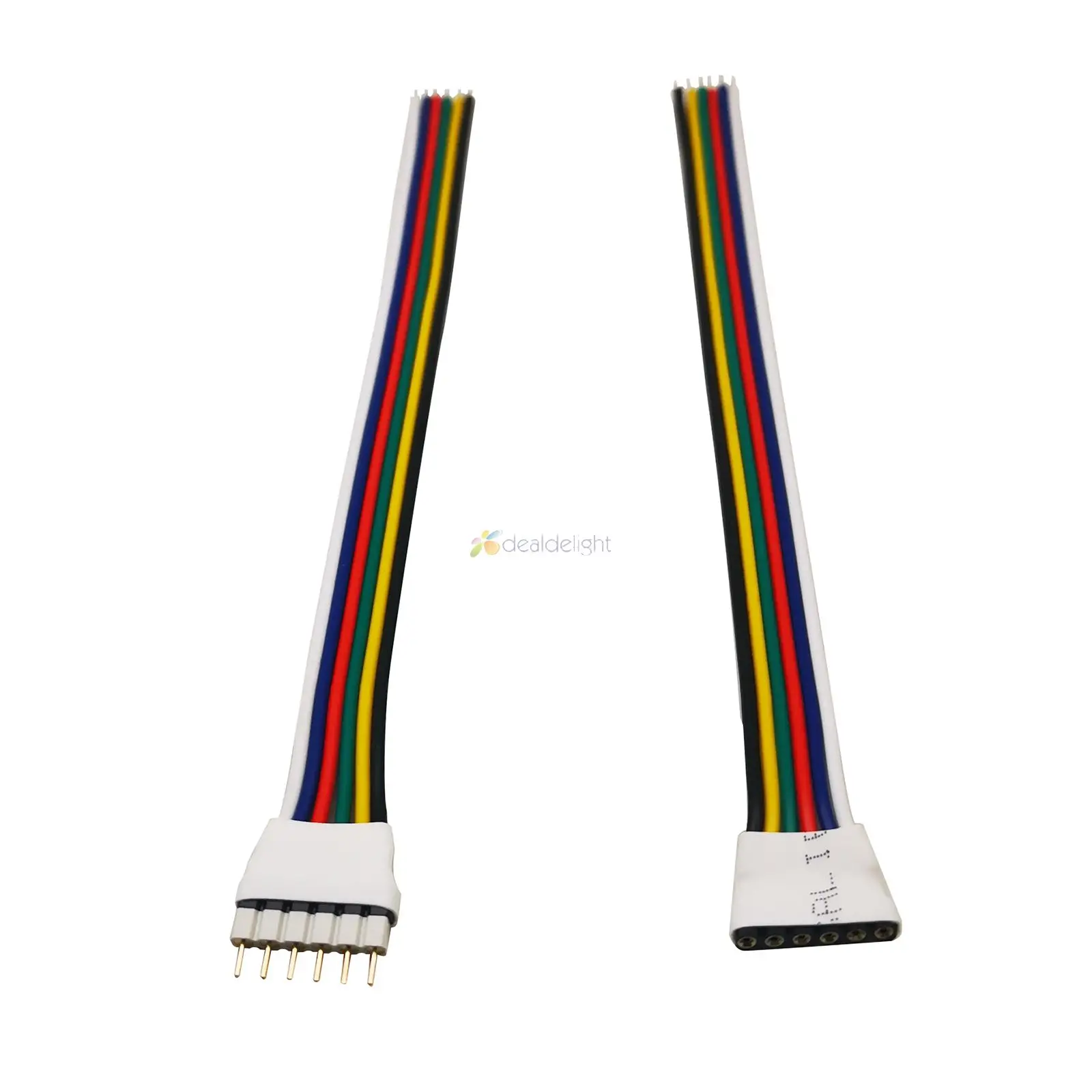 5 Pairs 4pin 5pin 6pin Male/Female Strip To Controller 2.54mm Adapter Cable Wire for RGB RGBW RGB+CCT LED Strip light