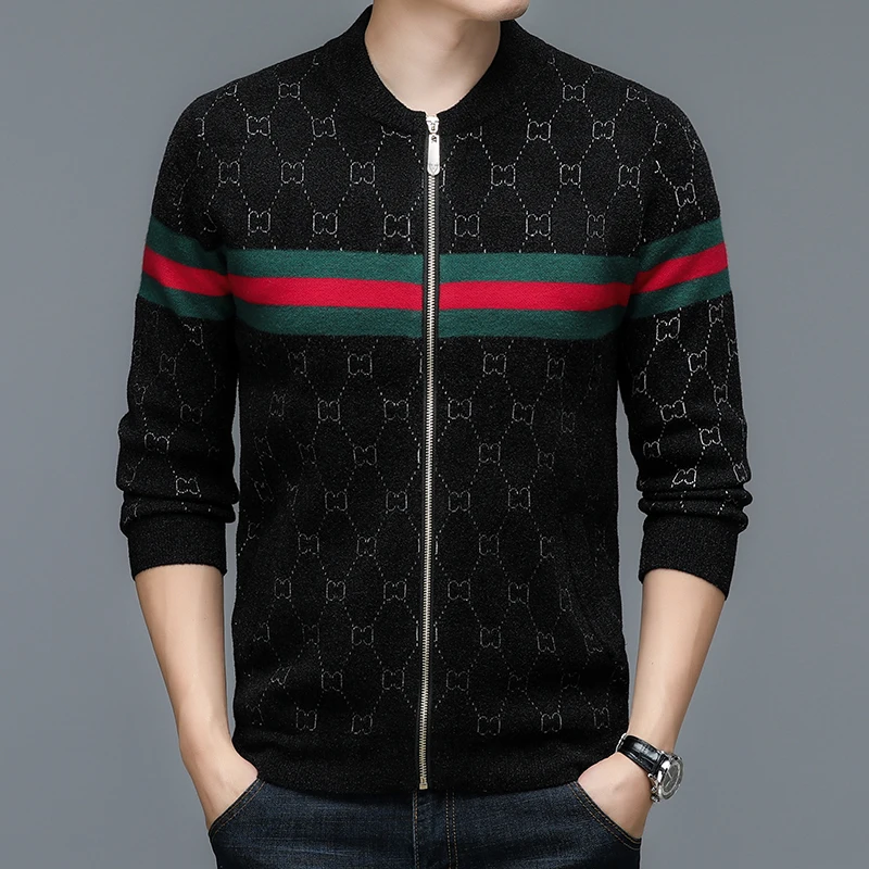 

New Arrival Men's Autumn/Winter Fashion Print Crewneck Jacket, Premium Casual Men's Top, Sweater, Knitwear