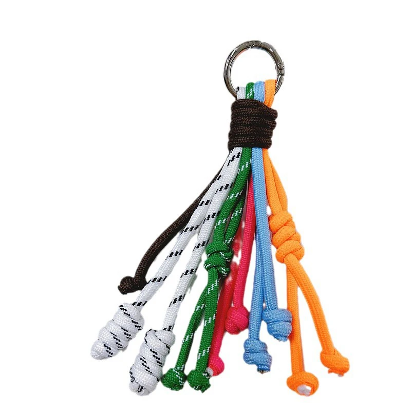 Colorful Handmade Landyard Cord For Keys Braid Pendant Accessories Bag Rope Strap Metal Keyring Lanyard Premium Chain Decorate