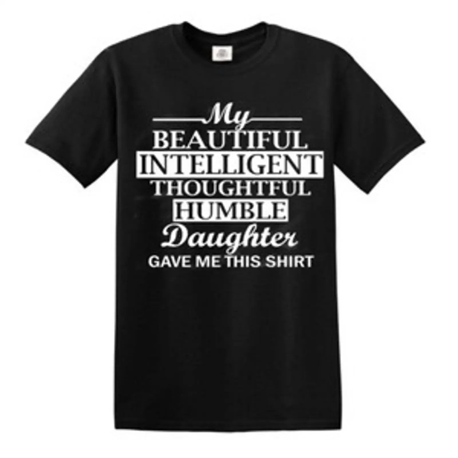 Meine schöne intelligente Tochter gab mir das T Shirt lustig Papa Opa Vater vintage Washed homme Versatile Comfortable fashion