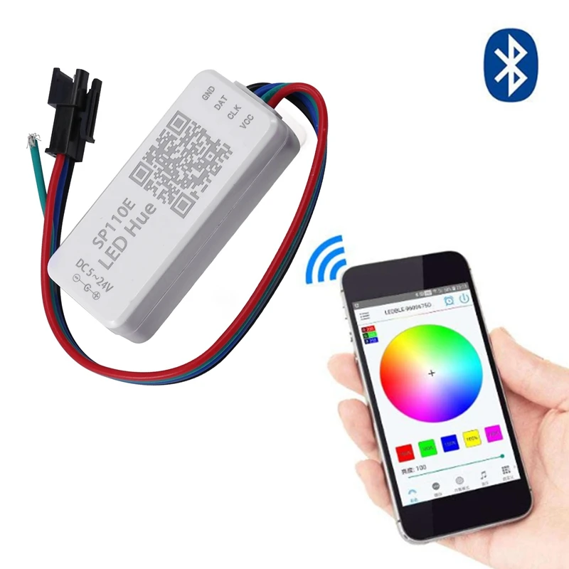 T36C  WS2812B SK6812RGB SK6812RGBW Bluetooth SP110E Mini Controller, Support ALL LED Strip/Module Light/Panel/String, IOS/Androi