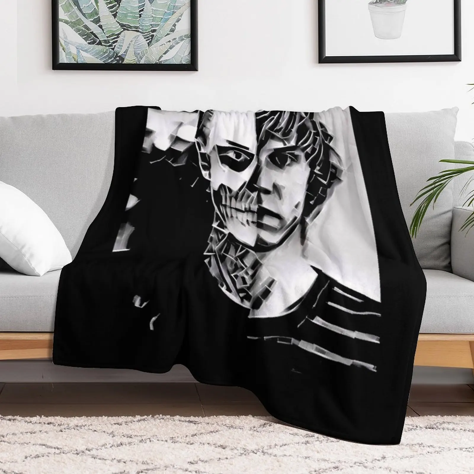 Tate Langdon Skull Designer Throw Blanket Thermals For Travel Soft Beds Plaid on the sofa Blankets