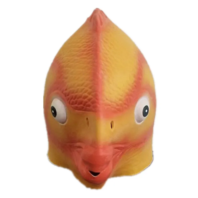 Latex Goldfish Mask, Halloween, Terror, Carp, Head Cover, Animal, Bar Performance, Holiday Party