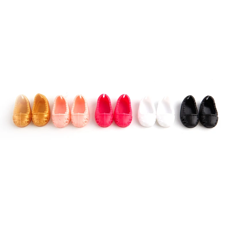 4 Pairs High Quality Shoes For 16cm BJD Dolls Stand Other Accessories General-Purpose For 1/8 Doll Body PVC Shoes