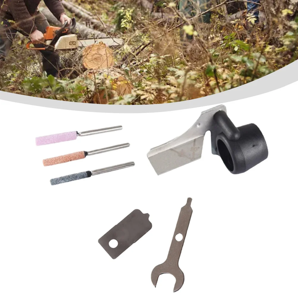 

Набор для заточки цепей бензопил: металлические аксессуары для садовых работ на открытом воздухе, аксессуары для масляных насосов бензопил