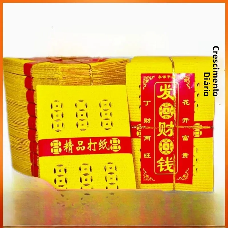 premium-punching-yellow-paper-money-eco-friendly-vintage-anniversary-five-seven-traditional-paper-goods-cultural-stationery