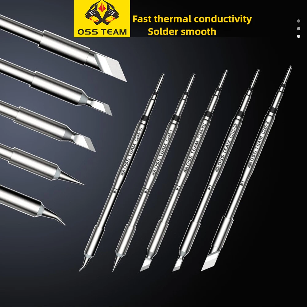 Punta de pistola para soldar OSS C210 C245, núcleo de calentamiento rápido para JBC GVM T210 T80 HS-02, herramientas de soldadura de reparación de
