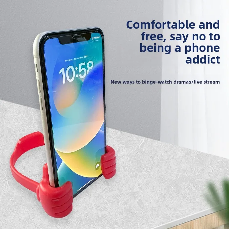 

Cartoon Thumb Phone Holder - Portable, Stretchable Stand for Phones and Tablets