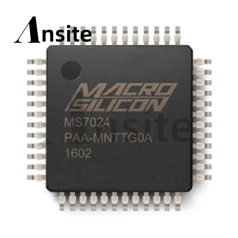 10 pieces per lot. 100% brand new, original, genuine product in stock. MS7024 surface mount package TQFP-48 RGB to CVBS chip IC