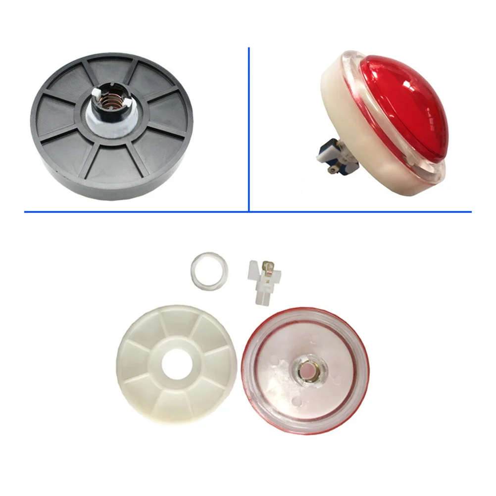 

2Pcs Electronic Responder Game Buzzer Red Yellow Two Foot Switch LED Light Answer Button Party Game Electronic Squeeze Responder