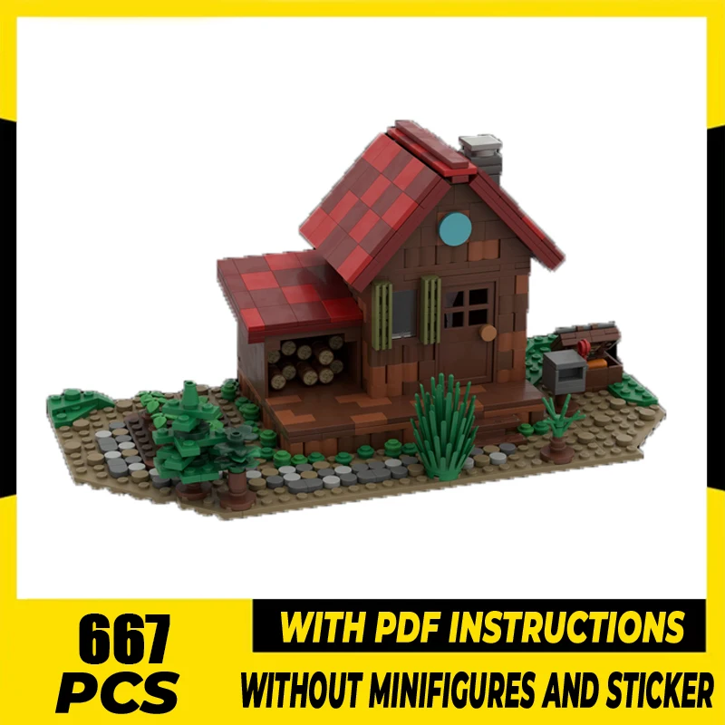 Medieval Castle Model Moc Building Blocks Valley Farmhouse Model Technology Bricks DIY Assembly Construction Toy Holiday Gifts