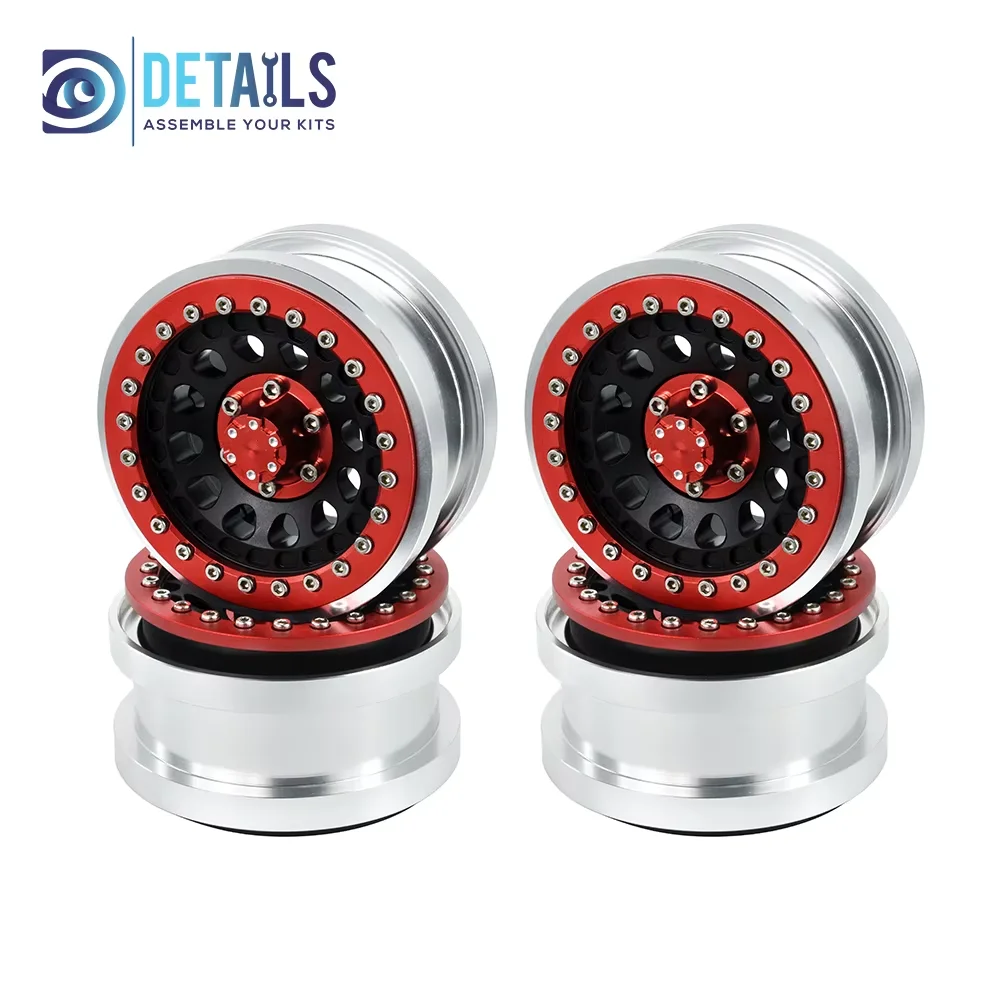 ホビー詳細 アルミニウムCNC 2.9インチビードロックホイール ハブ リム リング付き SCX6 AXI05000 ジープ ラングラー AXI05001 トレイル 1/6 RC用