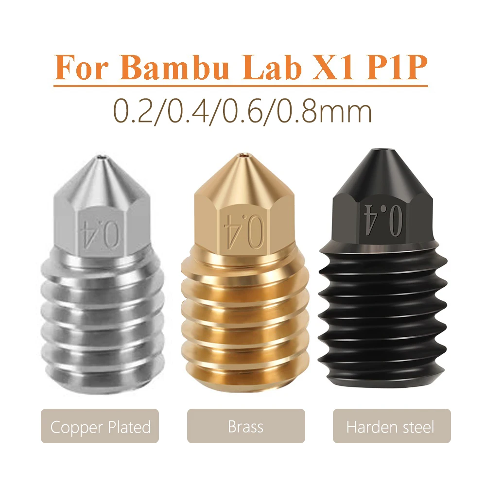 Upgrade 2.0 Hotend For Bambu Lab X1 & X1 Carbon Bi Metal Heatbreak Hard Steel Nozzle Thermistor Fit Bambu P1P & P1S Hot End