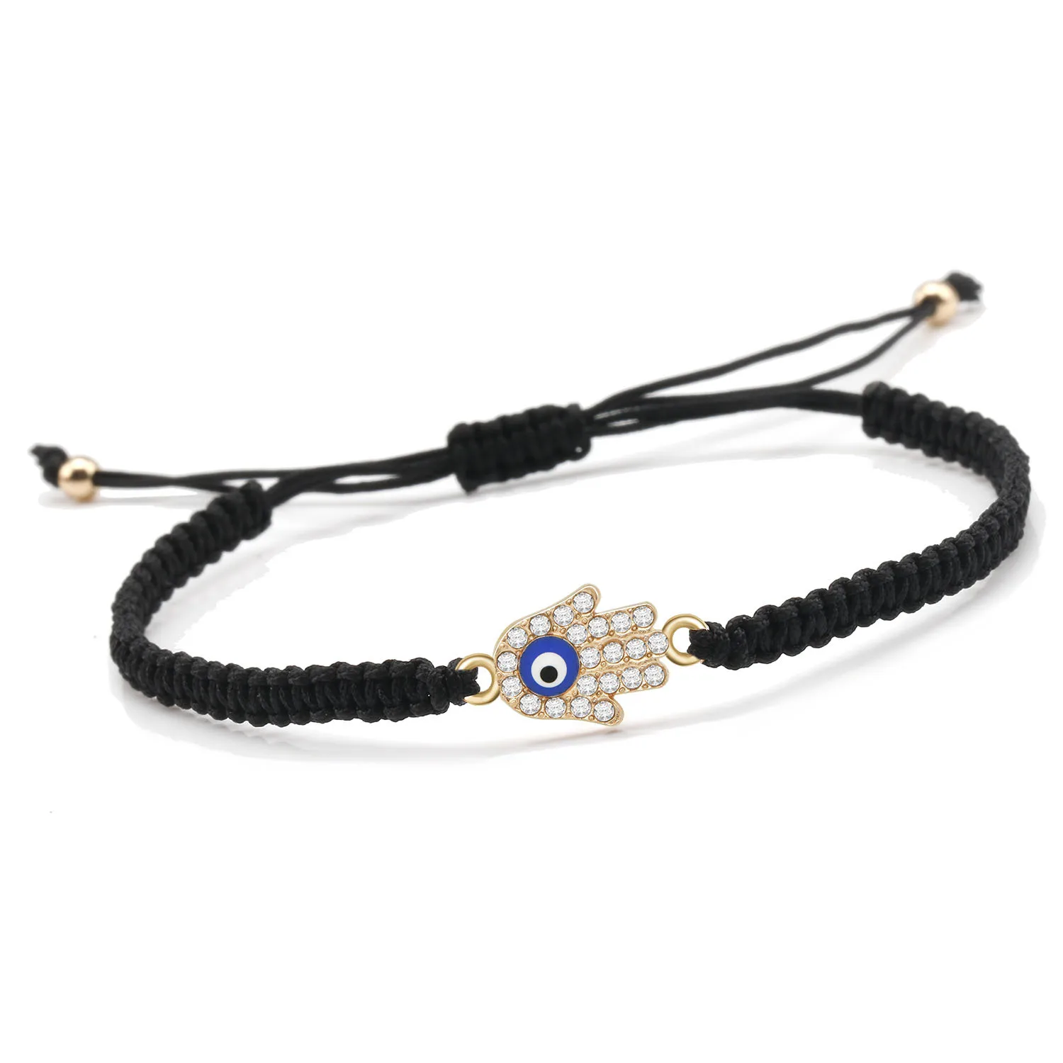 Red String Zinc Alloy Hamsa Hand Evil Eye Charm Bracelet Women 2024 New Fashion Fatima Black Cord Adjustable Jewelry Present