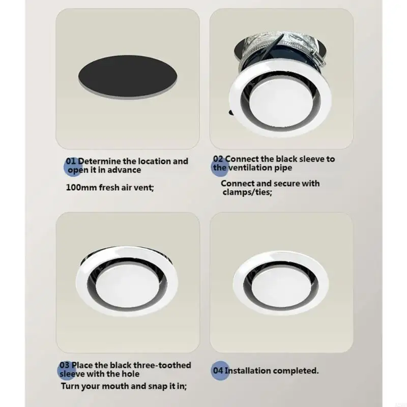 Adjustable Round Exhaust Vent Cover Plastic Air Vent Extract Valves Grille A2BB