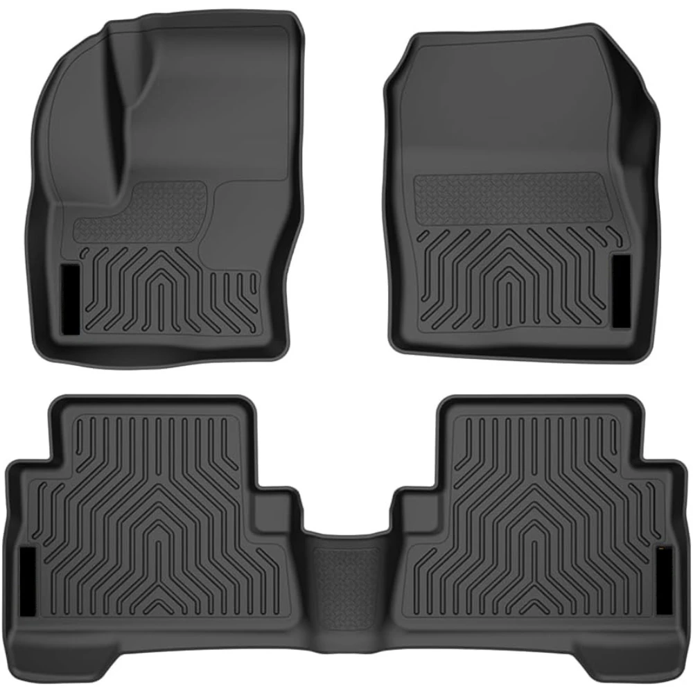 

TPE Floor Mats Cargo Liner for Ford Escape 2013-2019/Fit Ford C-Max 2013-2018 All Weather Full Cover Protection 1st & 2nd Row
