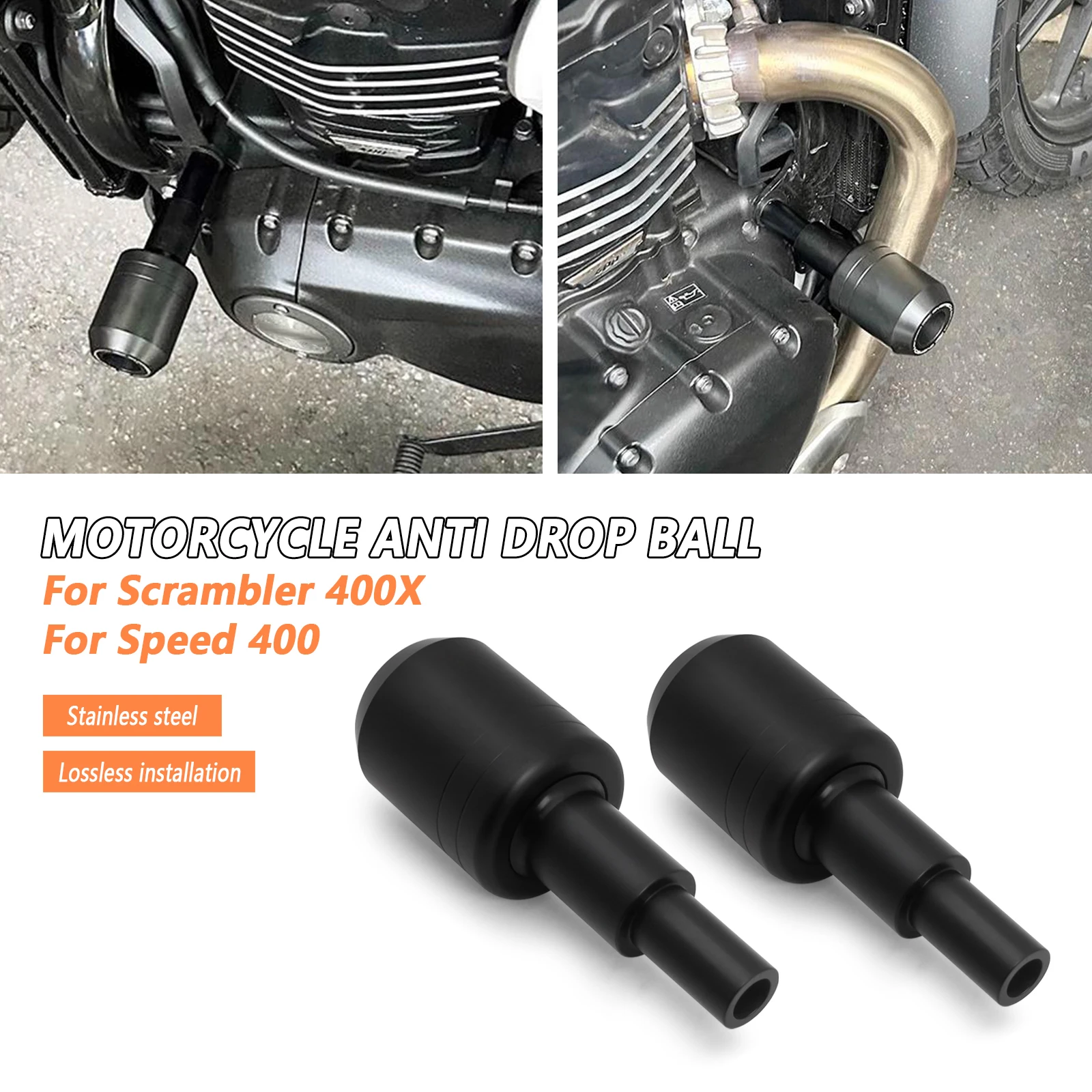 

For Scrambler 400 X Speed 400 2024 2025 Motorcycle Falling Protection Frame Sliders Fairing Guard Anti Crash Pad Protector Kit