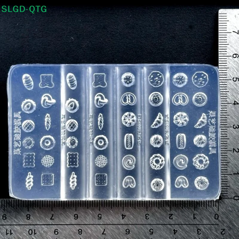 *Nail Art Silicone Mold Mini Dessert Mold Bread Croissant Toast Biscuits Baking Tools Diy Silicone Nail Art Templates Nails Mold